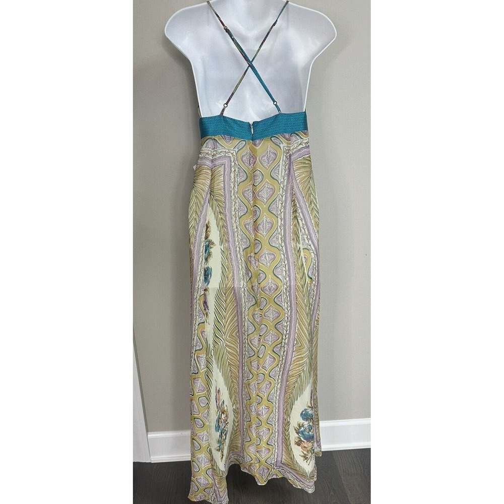 NWT~ SINGLE Brand Dress Silk Chiffon Boho Fairy Y2K Empire Art Eclectic S XS - Picture 4 of 11